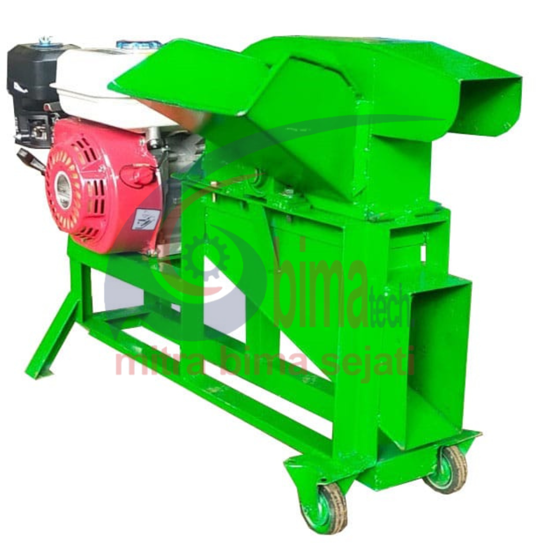 mesin pencacah rumput double output